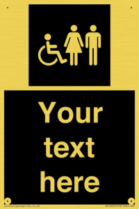 Custom information: black panel disabled female and male